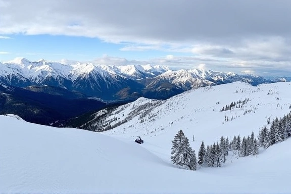 Panoramic view of the Highland Bowl from the top
